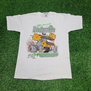 Vintage 1994 Rocksville Racing Car Shirt M/L 20x28 White USA